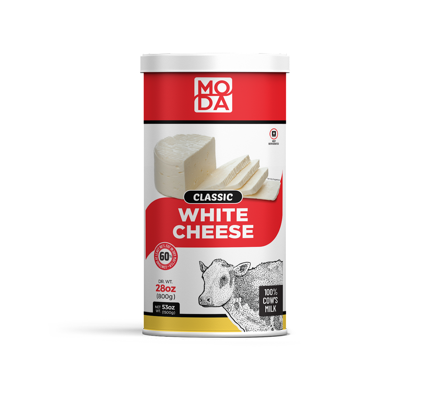 Moda Classic White Cheese, Red, 28oz (800g) x 6tin - 101746