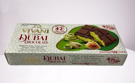 BONART VIVANI DUBAI CHOCOLATE 5.29 OZ (150GR) X 12PCS - BDC01