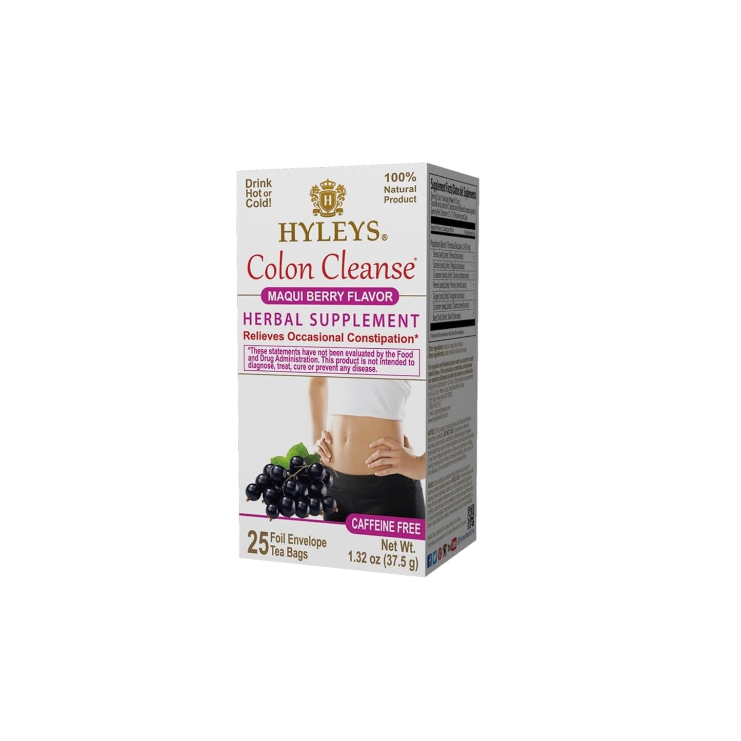 K - HYLEYS COLON CLEANSE MAQUI BERRY FLAVOR 1.32oz X 25pc X 12/CS - HY14