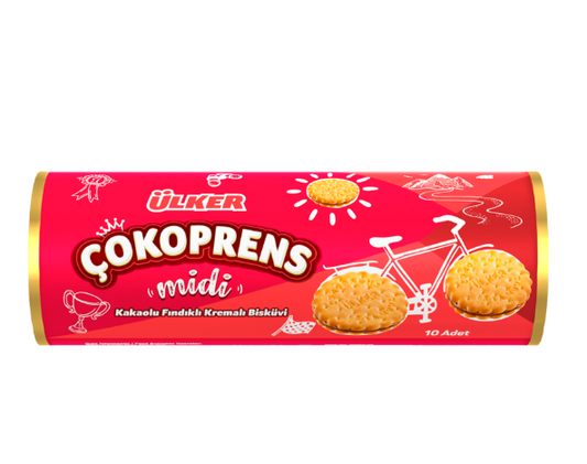 Ulker Cokoprens Midi Biscuits 10ct , 5.64 oz (160g) x 12 pcs