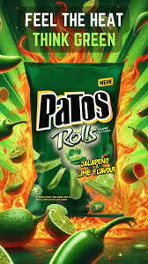 PATOS Rolls Jalapeno Lime Chips 109g 1cs/24pcs