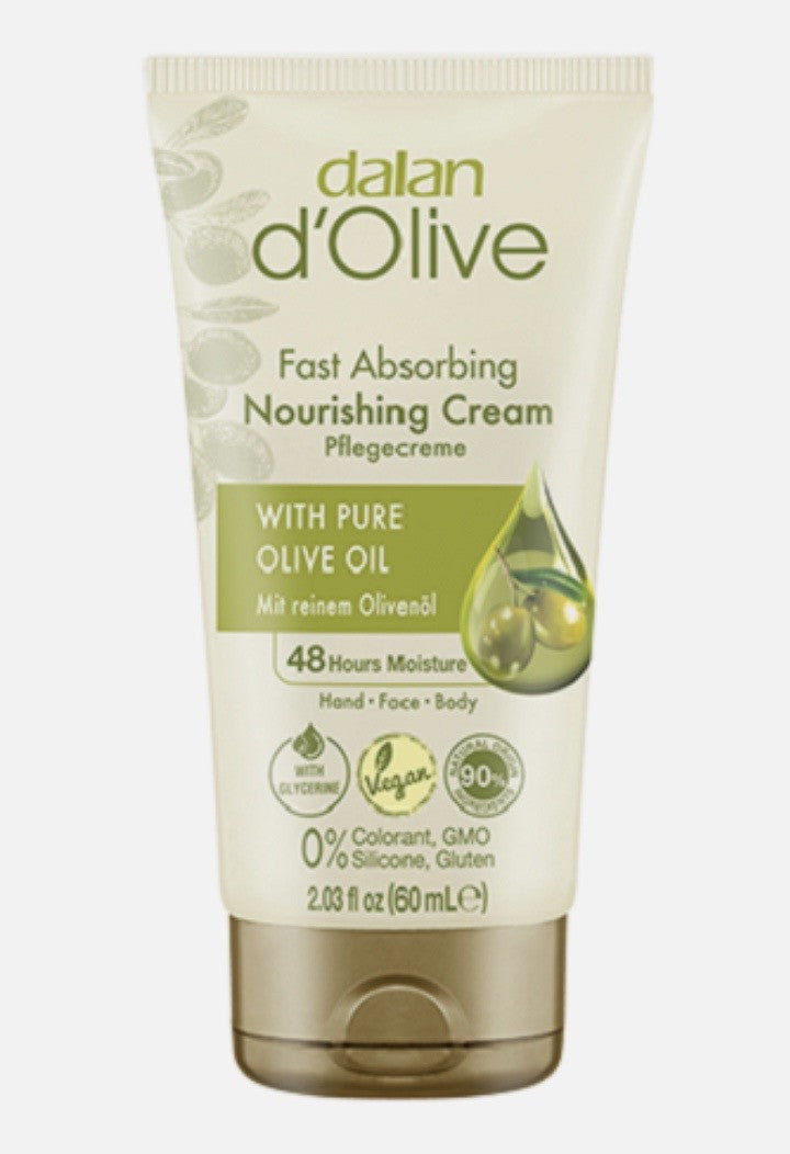 D'OLIVE Nourishing Hand & Body Cream Olive Oil 60 ml X 24/CS - DO90212