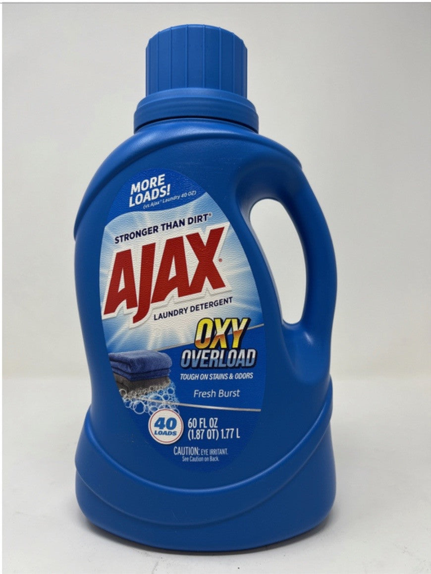 AJAX LIQUID LAUNDRY DETERGENT | 60 OZ x 6 | OXY OVERLOAD - AJ11