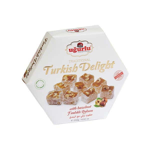 Ugurlu Altigen Findikli Lokum 250g x 12 - 492