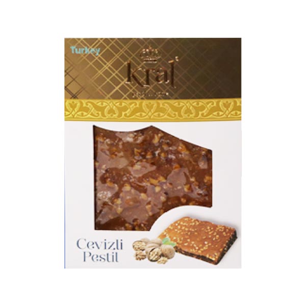 Kral Cevizli Pestil, Fruit Pastille with Walnut, 350gr x 16 - KR02