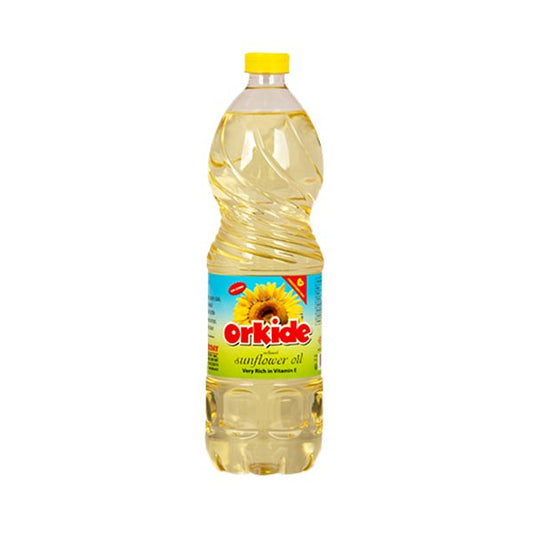 Orkide Refined Sunflower Oil, 1lt x 12, Plastic Bottle - OR01